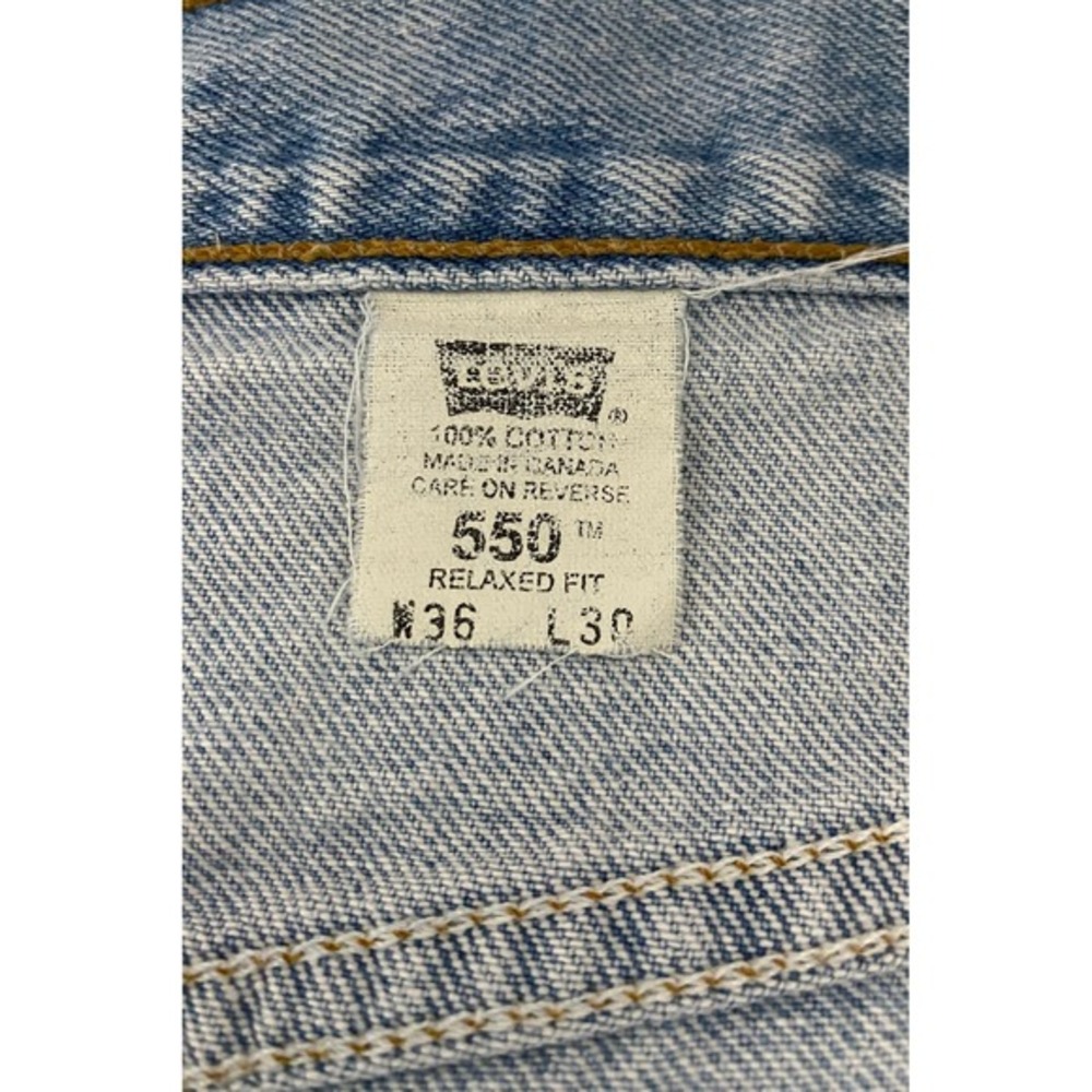 Vintage‎ Y2K Levis 550 Relaxed Fit Jeans Mens 36×30 Light Wash Denim Pants - Picture 4 of 10